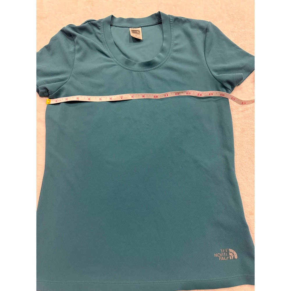 The North Face Womens Teal Blue Short Sleeve Active Training Tee Shirt S - Picture 2 of 7